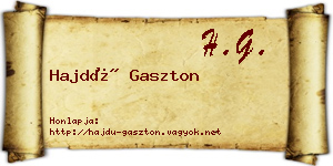 Hajdú Gaszton névjegykártya