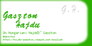 gaszton hajdu business card